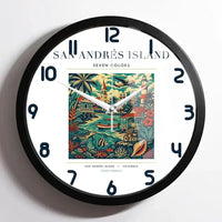 Thumbnail for SAN ANDRÉS ISLAND - Poster - Wall Clock Framed - White