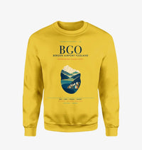 Thumbnail for Bergen Airport Flesland (BGO) design on yellow sweatshirt