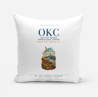 Thumbnail for OKC Will Rogers International Airport (OKC) design on white pillow