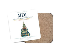 Thumbnail for Mandalay International Airport (MDL) design on white 1 piece coaster