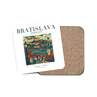 Thumbnail for BRATISLAVA - Poster - Coaster - White