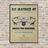 Thumbnail for DJI Matrice 4T vertical canvas print - framed - beige background