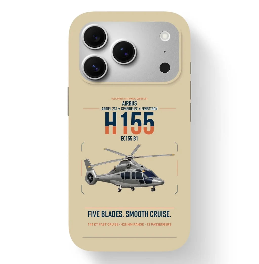 Airbus H155 EC155 B1 design on beige magsafe iphone case, for iPhone 17 Pro