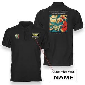 The Grandmother's First Flight Premium Polo T-Shirts