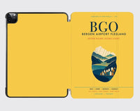 Thumbnail for Bergen Airport Flesland (BGO) design on yellow ipad tablet case