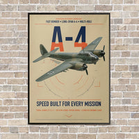 Thumbnail for Junkers Ju 88A-4 vertical canvas print - framed - beige background