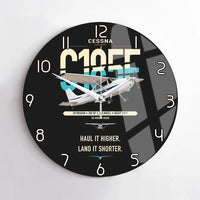 Thumbnail for Cessna A185F Skywagon design on black no frame wall clock