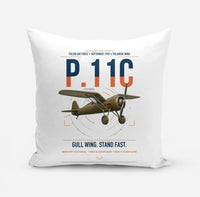 Thumbnail for PZL P.11c design on white pillow