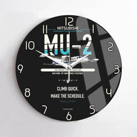 Thumbnail for Mitsubishi MU-2B-60 Marquise design on black no frame wall clock