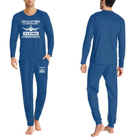 Thumbnail for Flying is Importanter men pajamas - Blue