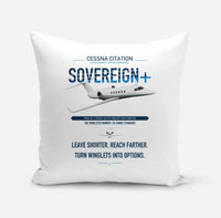Thumbnail for Cessna Citation Sovereign+ design on white pillow