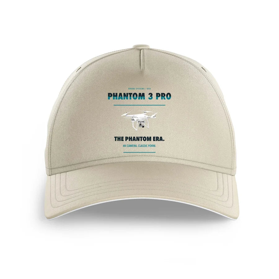 DJI Phantom 3 Professional design on beige printed hat
