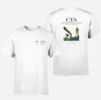 Thumbnail for Cheyenne Regional Airport (CYS) design printed on white double-side t-shirt