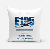 Thumbnail for Embraer E195 design on white pillow