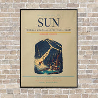 Thumbnail for Friedman Memorial Airport SUN — Hailey vertical canvas print - framed - beige background