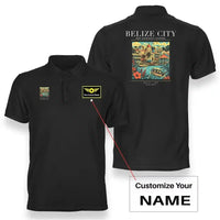 Thumbnail for BELIZE CITY - Poster - Double-Side Polo - Black + Name