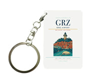 Thumbnail for Graz Airport (GRZ) design on white key chain