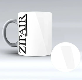 Zipair Designed Ceramic White Mugs