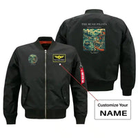 Thumbnail for VINTAGE G4029 - The Bush Pilots - Bomber Jacket design on black+name