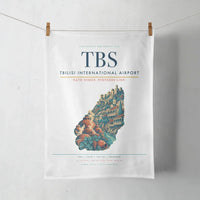 Thumbnail for Tbilisi International Airport (TBS) design on white towel
