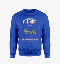 Thumbnail for Boeing Vertol CH-46E Sea Knight design on blue sweatshirt