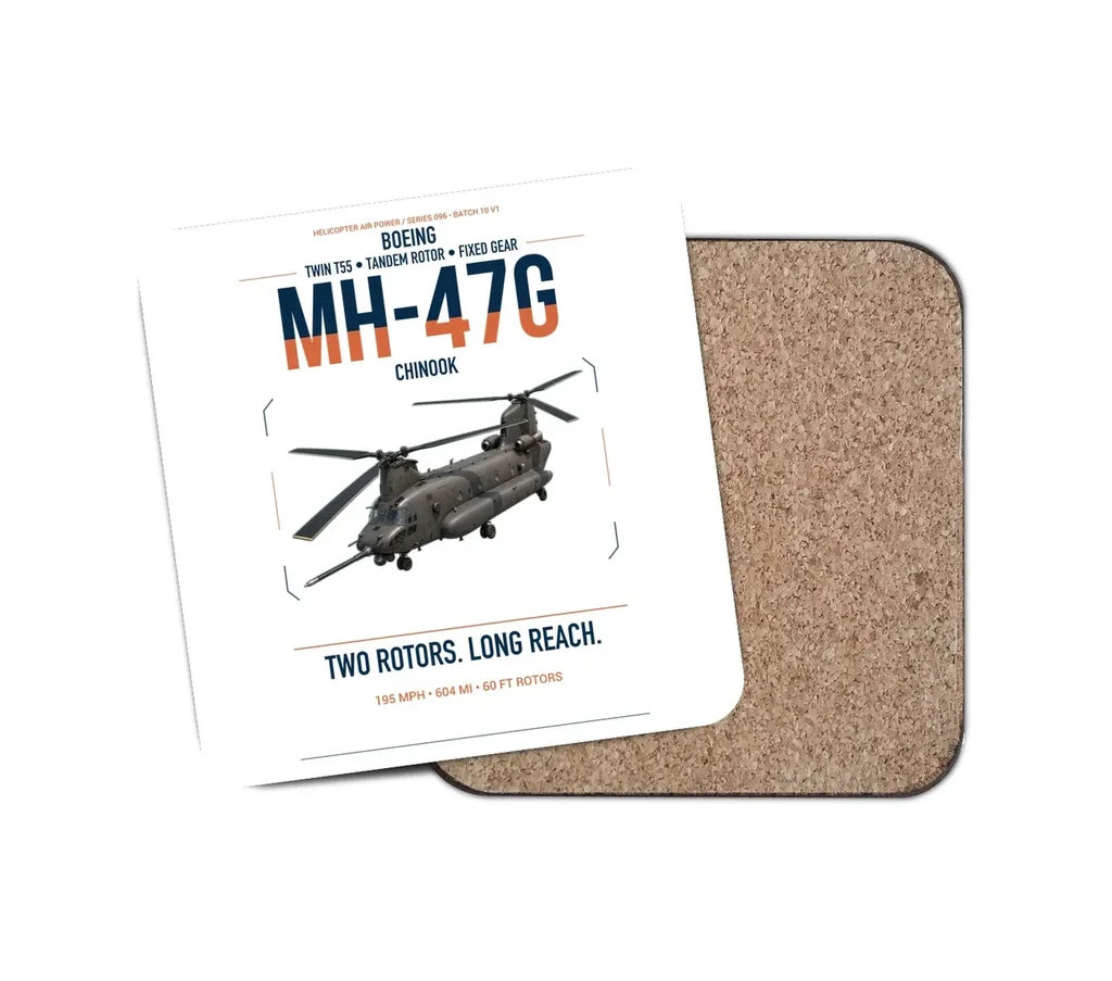 Boeing MH-47G Chinook design on white 1 piece coaster