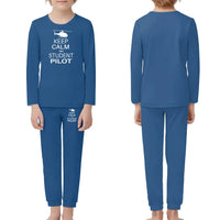 Thumbnail for Student Pilot (Helicopter) children pajamas - Blue