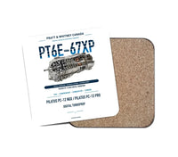 Thumbnail for PT6E-67XP design on white 1 piece coaster