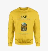 Thumbnail for Aspen - Pitkin County Airport (ASE) design on yellow sweatshirt