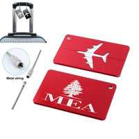 Thumbnail for Middle East Airlines(MEA) Aluminum Luggage tag in red