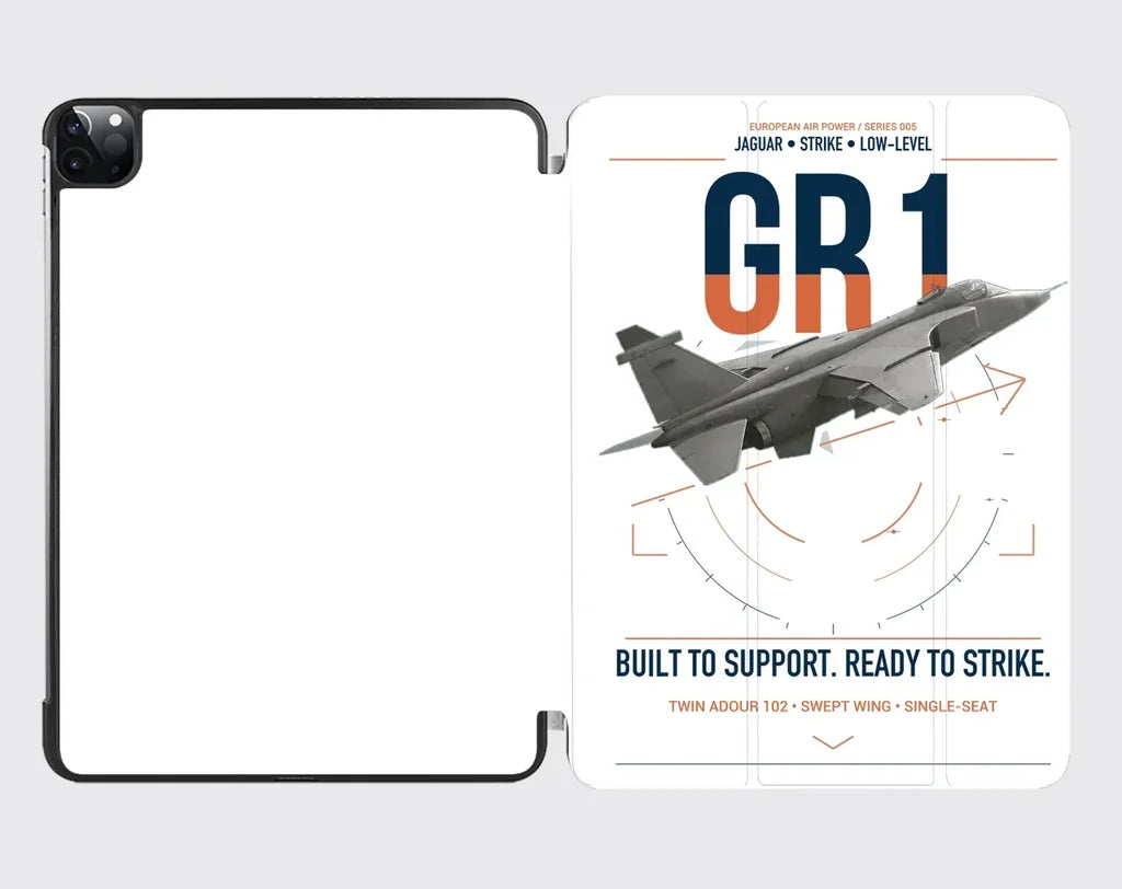 SEPECAT Jaguar GR1 design on white ipad tablet case