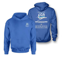 Thumbnail for Cessna Citation 650 - Citation III design on blue double-side hoodie, double-side print