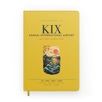 Thumbnail for Osaka Kansai International Airport (KIX) design on yellow notebook