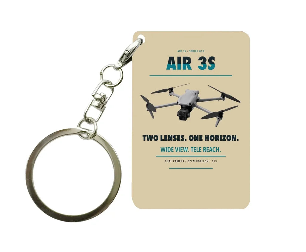 DJI Air 3S Key Chain design on beige key chain