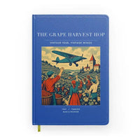 Thumbnail for VINTAGE G4445 - The Grape Harvest Hop - Designed Notebooks design on blue