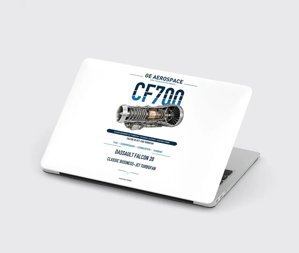 CF700 design on white MacBook case
