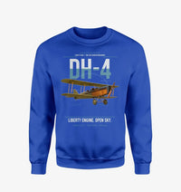 Thumbnail for Airco DH-4 Liberty Plane design on blue sweatshirt