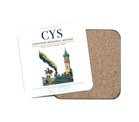 Thumbnail for Cheyenne Regional Airport (CYS) design on white 1 piece coaster