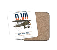 Thumbnail for Fokker D.VII design on white 1 piece coaster