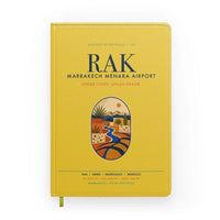 Thumbnail for Marrakech Menara Airport (RAK) design on yellow notebook