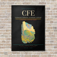 Thumbnail for Clermont-Ferrand Auvergne Airport CFE - Canvas Framed - Black