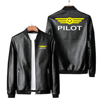 Thumbnail for Pilot & Badge Leather Jacket - view 2