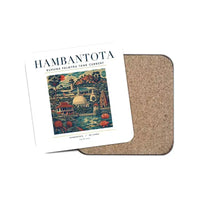 Thumbnail for HAMBANTOTA - Poster - Coaster - White