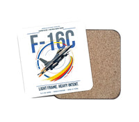 Thumbnail for F-16C Fighting Falcon design on white 1 piece coaster