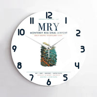 Thumbnail for Monterey Regional Airport (MRY) design on white no frame wall clock