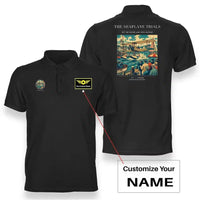 Thumbnail for VINTAGE G4005 - The Seaplane Trials - Double-Side Polo T-Shirt design on black+name
