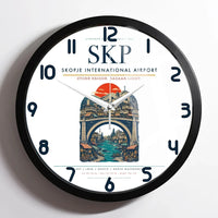 Thumbnail for Skopje International Airport SKP Wall-Clock Framed - White