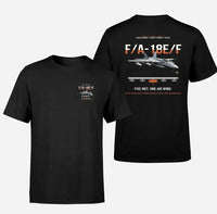 Thumbnail for F A-18E F Buddy Tanker design on black double-side t-shirt, double-side print