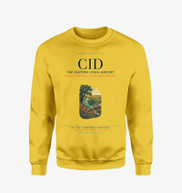 Thumbnail for The Eastern Iowa Airport Cedar Rapids (CID) design on yellow sweatshirt