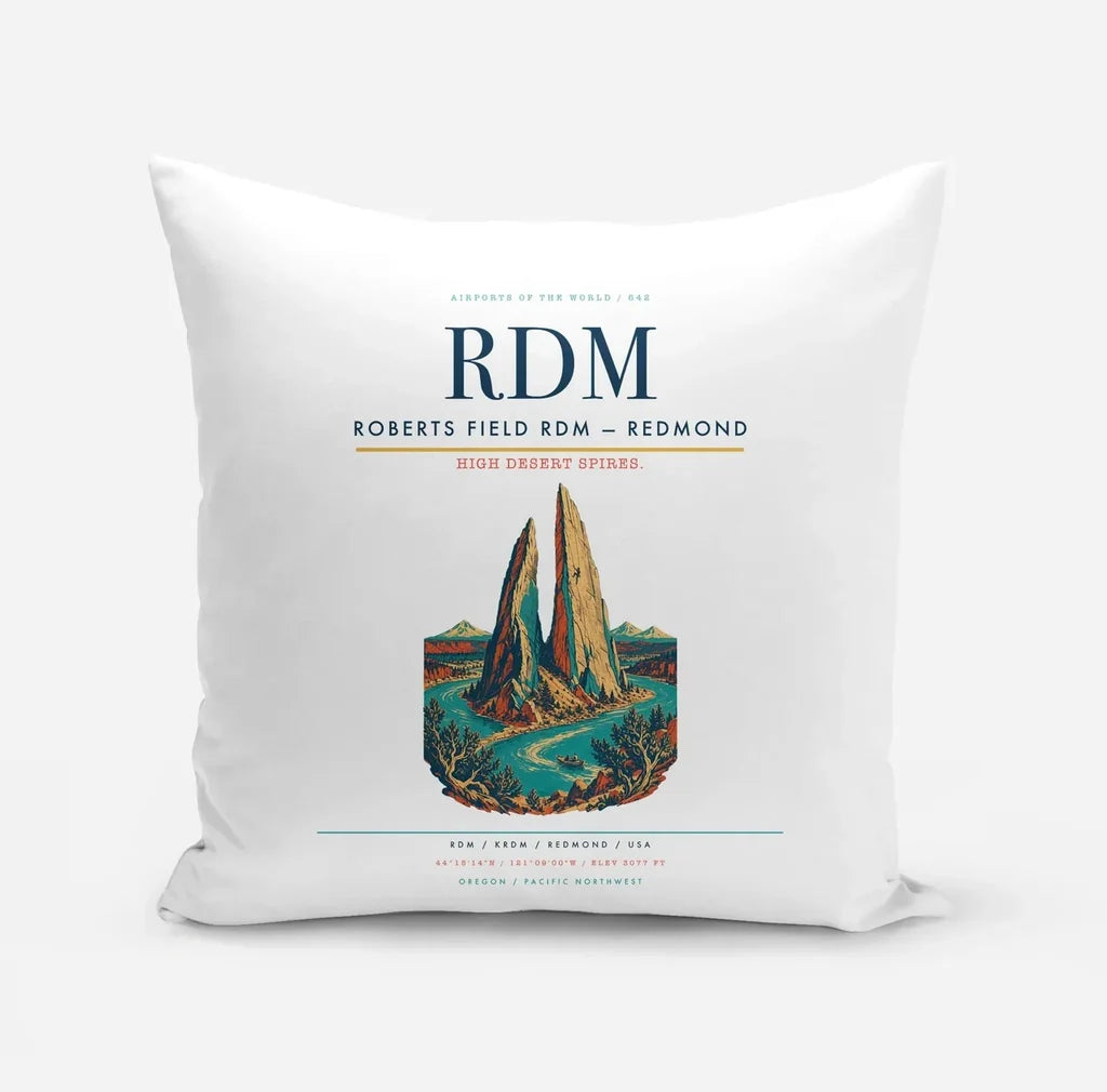 Roberts Field (RDM) design on white pillow